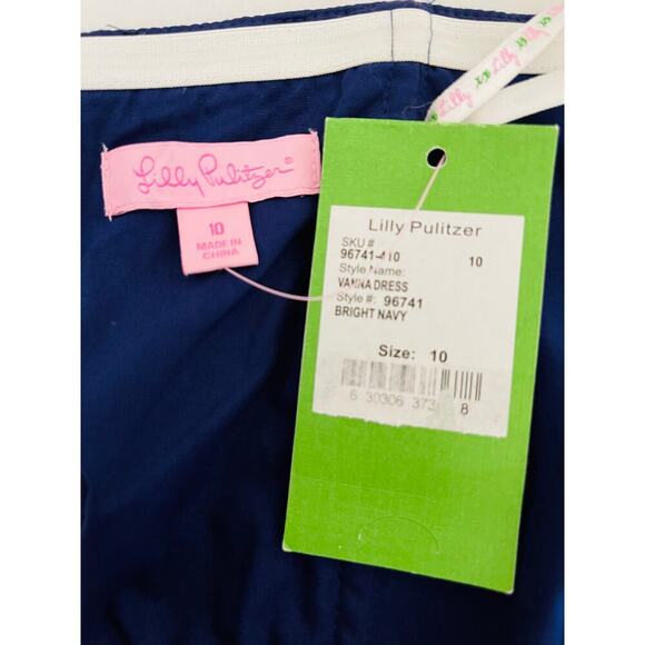 Lilly Pulitzer Vanna strapless Navy Nautical Mini Dress size 10 NWT - Picture 9 of 10